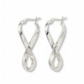 Sterling Silver 925 Infinity Twist Hoop Earrings "Olivia"