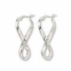 Sterling Silver 925 Infinity Twist Hoop Earrings "Olivia"