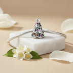 Sterling Silver 925 Colourful Christmas Tree Bracelet Charm “Noel”
