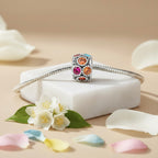 Sterling Silver 925 Multicolour Bracelet Bead Charm “Festival Lights”