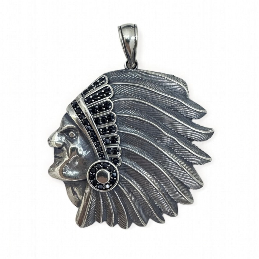 Sterling Silver 925 Native American Pendant "Spirit"