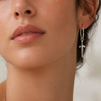 Sterling Silver 925 Sword Hoop Earrings “Valour”