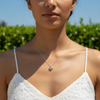 Sterling Silver 925 Petite Heart Necklace Pendant "Coeur"