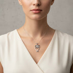 Sterling Silver 925 Owl CZ Pendant “Wise Eyes”