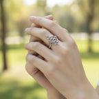 Sterling Silver 925 Leaf Wrap Ring "Rachilla"