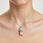 Sterling Silver 925 Labubu Necklace Pendant "Gigi"