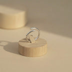 Sterling Silver 925 Minimalist Open Cuff Ring "Essentials"