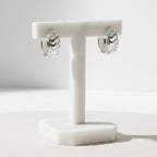 Sterling Silver 925 Huggie Hoop Earrings “Wave Crest”