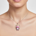 Sterling Silver 925 Labubu CZ Necklace Pendant "Fiona"