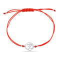 Red String Bracelet with Sterling Silver 925 Om Charm “Inner Circle”