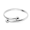 Sterling Silver 925 Minimalist Open Bangle Bracelet “Orbit”