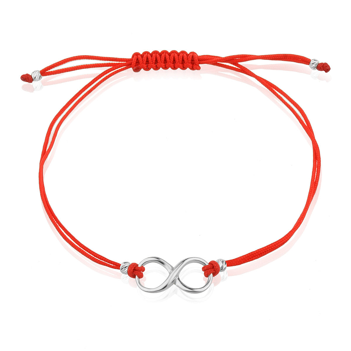 Red String Bracelet with Sterling Silver 925 Infinity Charm “Endless”