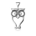 Sterling Silver 925 Owl CZ Pendant “Wise Eyes”