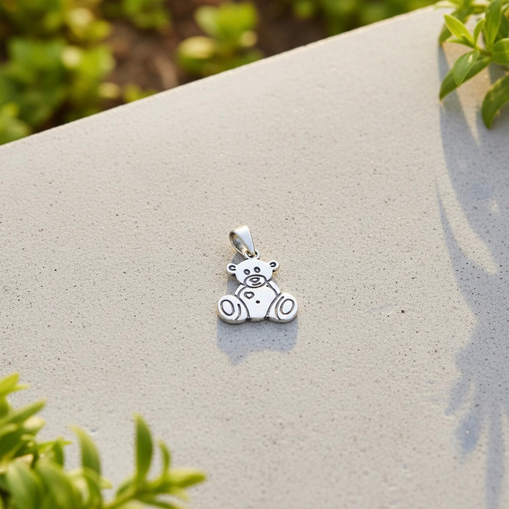 Sterling Silver 925 Teddy Bear Pendant “Milo”