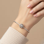 Sterling Silver 925 Sparkling Infinity Bracelet Bead Charm “Endless Shine”