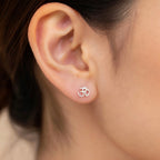 Sterling Silver 925 Om Stud Earrings "Inner Sound"