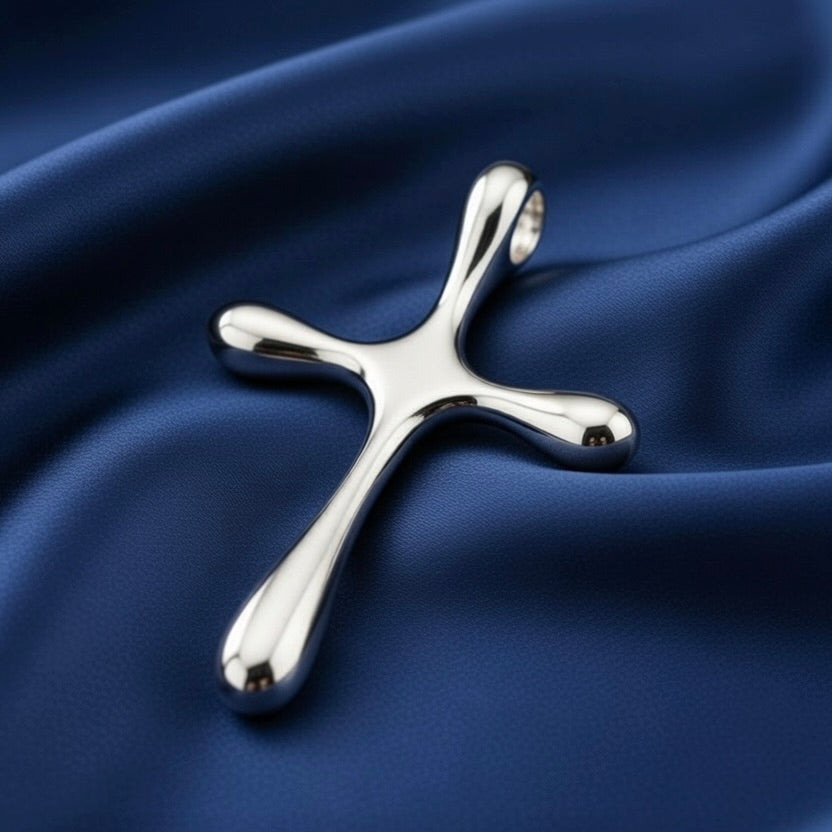 Sterling Silver 925 Cross Pendant "Pure Lines"