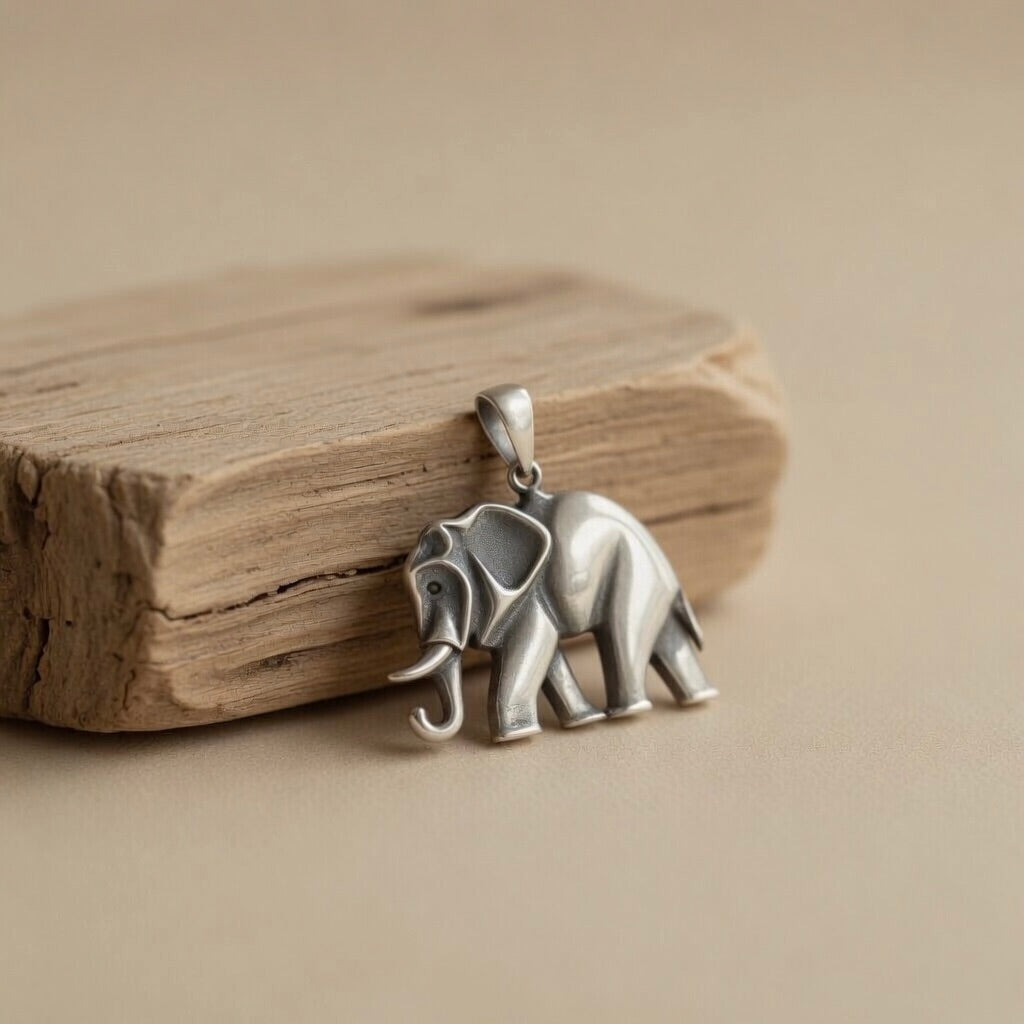 Sterling Silver 925 Elephant Pendant "Olifant"