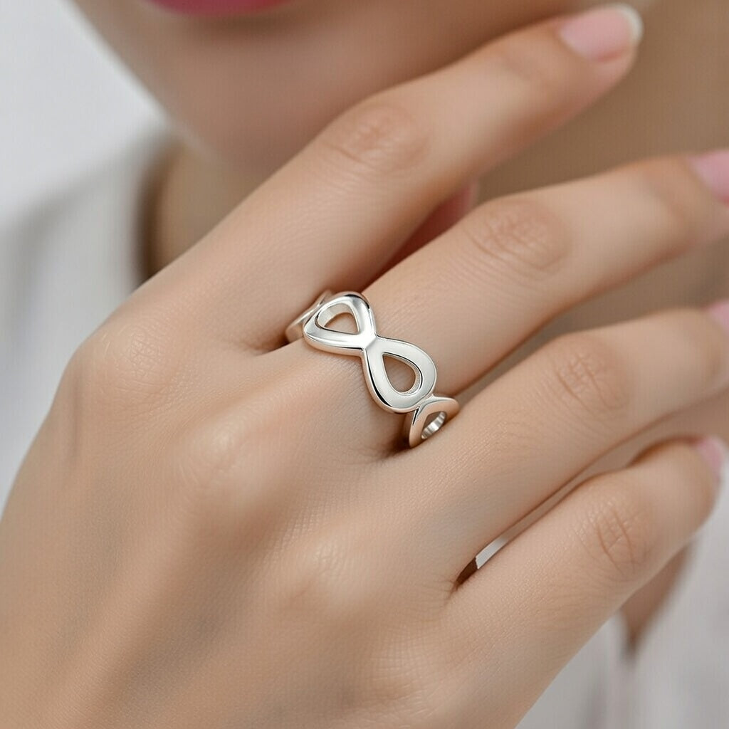 Sterling Silver 925 Infinity Symbol Wrap Ring "Emra"