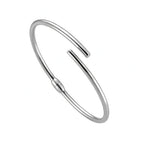 Sterling Silver 925 Minimalist Open Cuff Bracelet "Essentials"