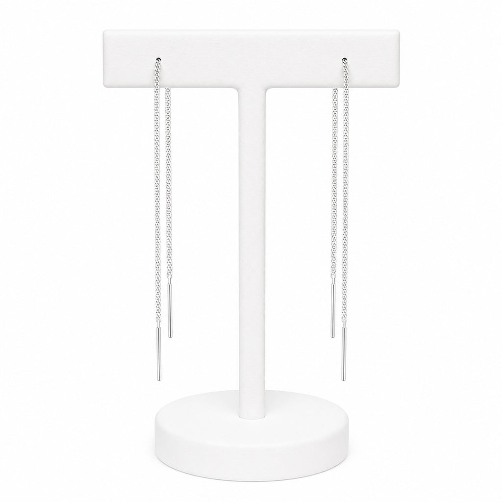 Sterling Silber 925 Fadenohrringe „Gravity“