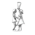 Sterling Silver 925 Dancing Couple Pendant "Waltz"