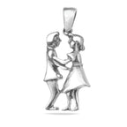Sterling Silver 925 Dancing Couple Pendant "Waltz"