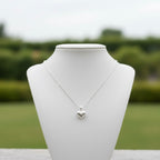 Sterling Silver 925 Petite Heart Necklace Pendant "Coeur"