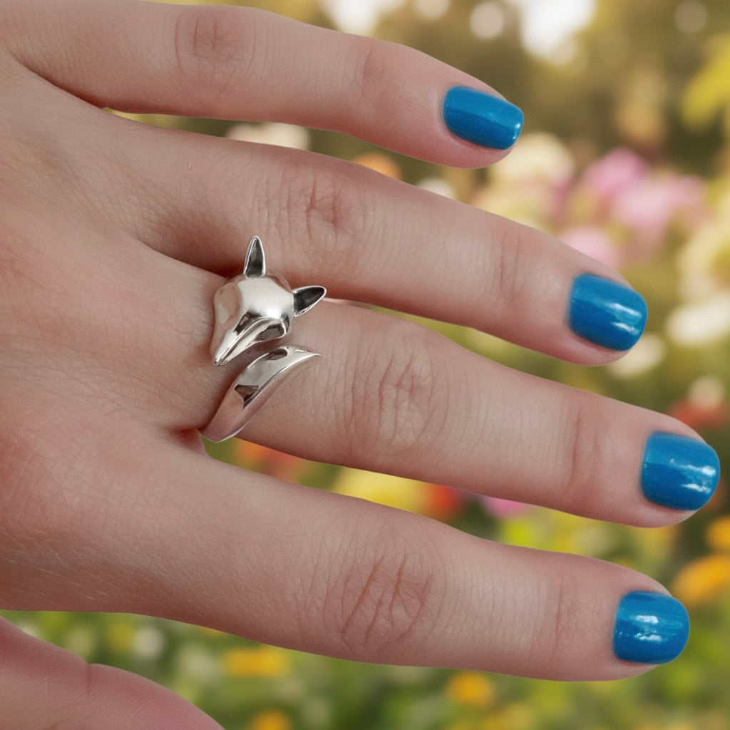 Sterling Silver 925 Fox Ring Adjustable Sizes “Sorrel”