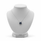 Sterling Silver 925 Clover Gem Necklace Pendant "Mystic Topaz"