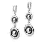 Sterling Silver 925 Dangle Drop Earrings “Twins”