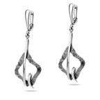 Sterling Silver 925 Dangle Drop Earrings "Abstract Harmony"