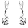 Sterling Silver 925 Dangle Drop Earrings “Starlit Swirl”