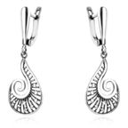 Sterling Silver 925 Dangle Drop Earrings “Starlit Swirl”