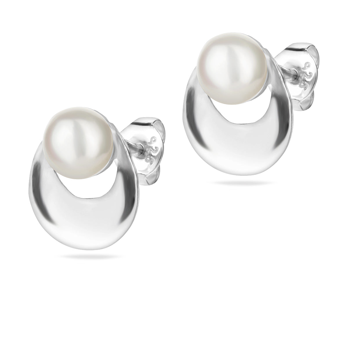 Sterling Silver 925 Freshwater 6mm Pearl Earrings “Luna”