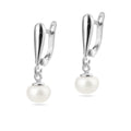 Sterling Silver 925 Freshwater 6mm Pearl Drop Earrings "Pure Bliss"
