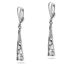 Sterling Silver 925 Filigree Dangle Drop Earrings "Ornate"