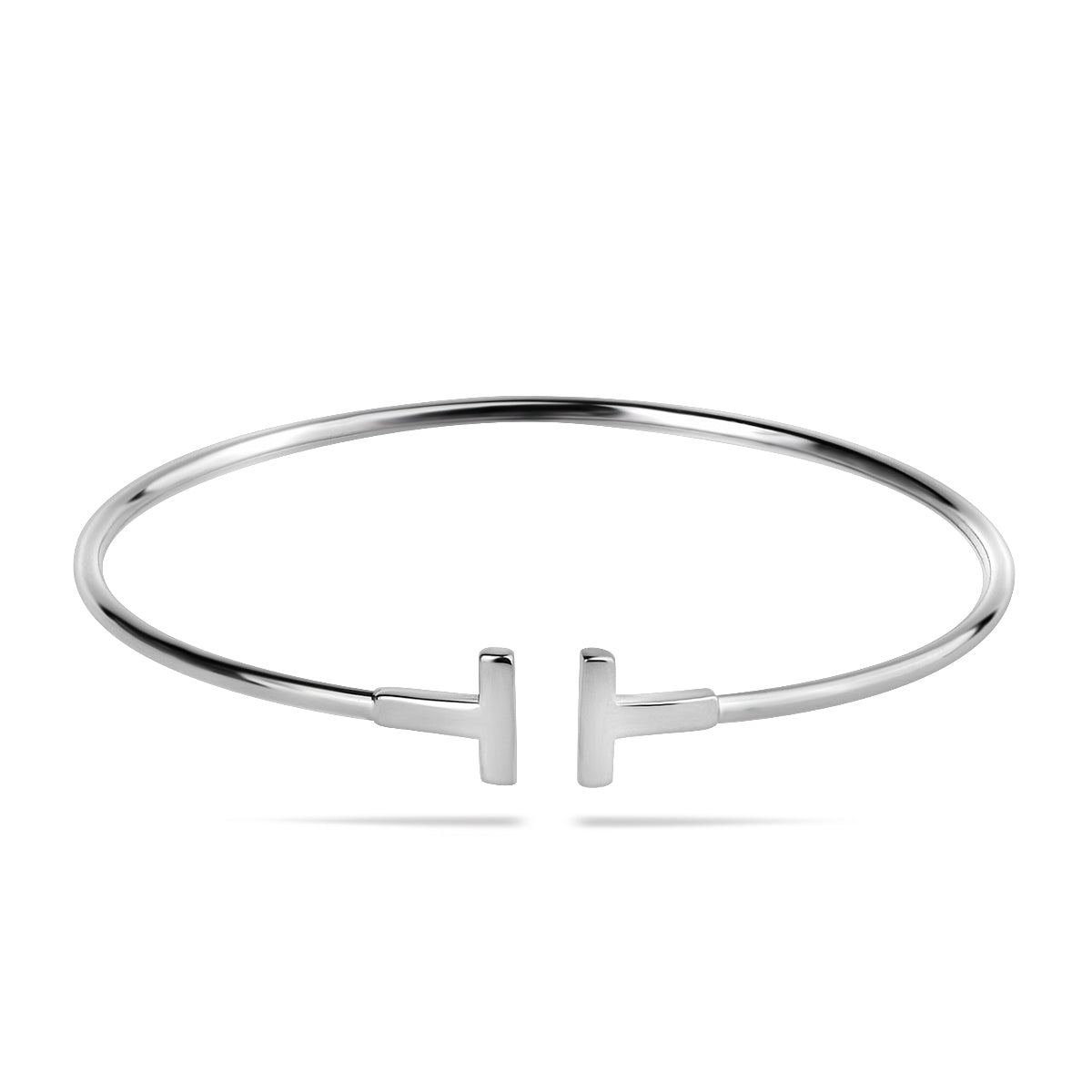 Sterling Silver 925 Open Cuff Bangle Bracelet "City"