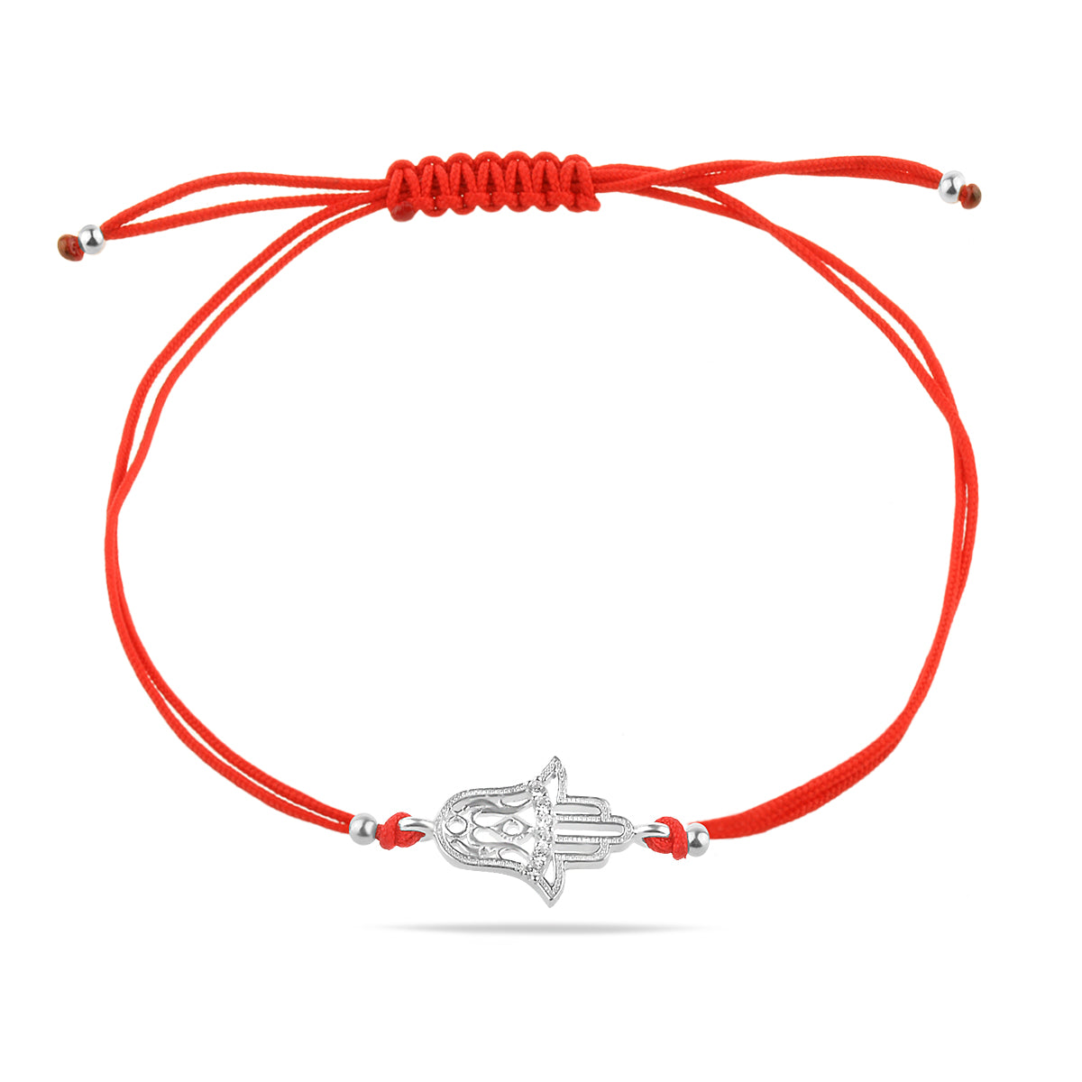 Red String Bracelet with Sterling Silver 925 Hamsa Charm “Blessed Hand”
