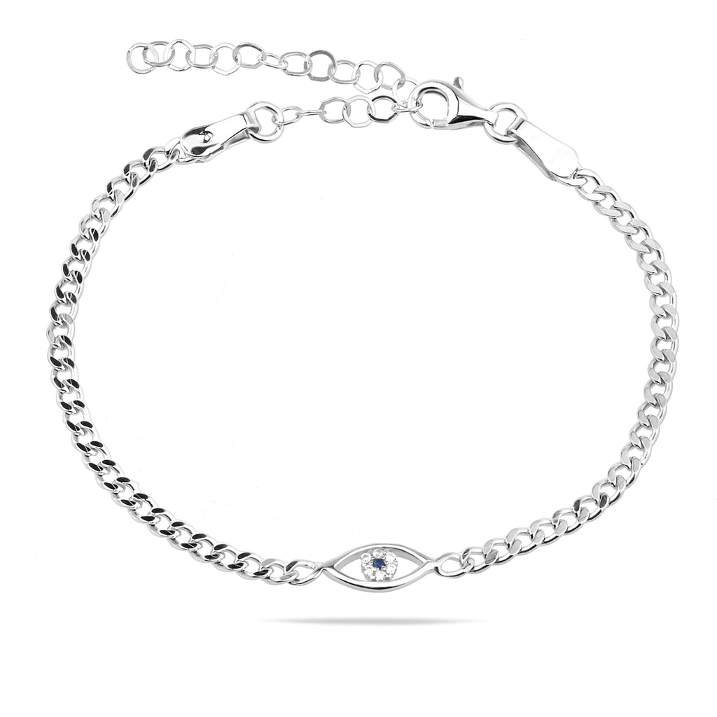 Armband aus Sterlingsilber 925 mit Evil Eye und Zirkonia "Evelyn"