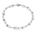 Sterling Silver 925 Chain Link Bracelet "The U"