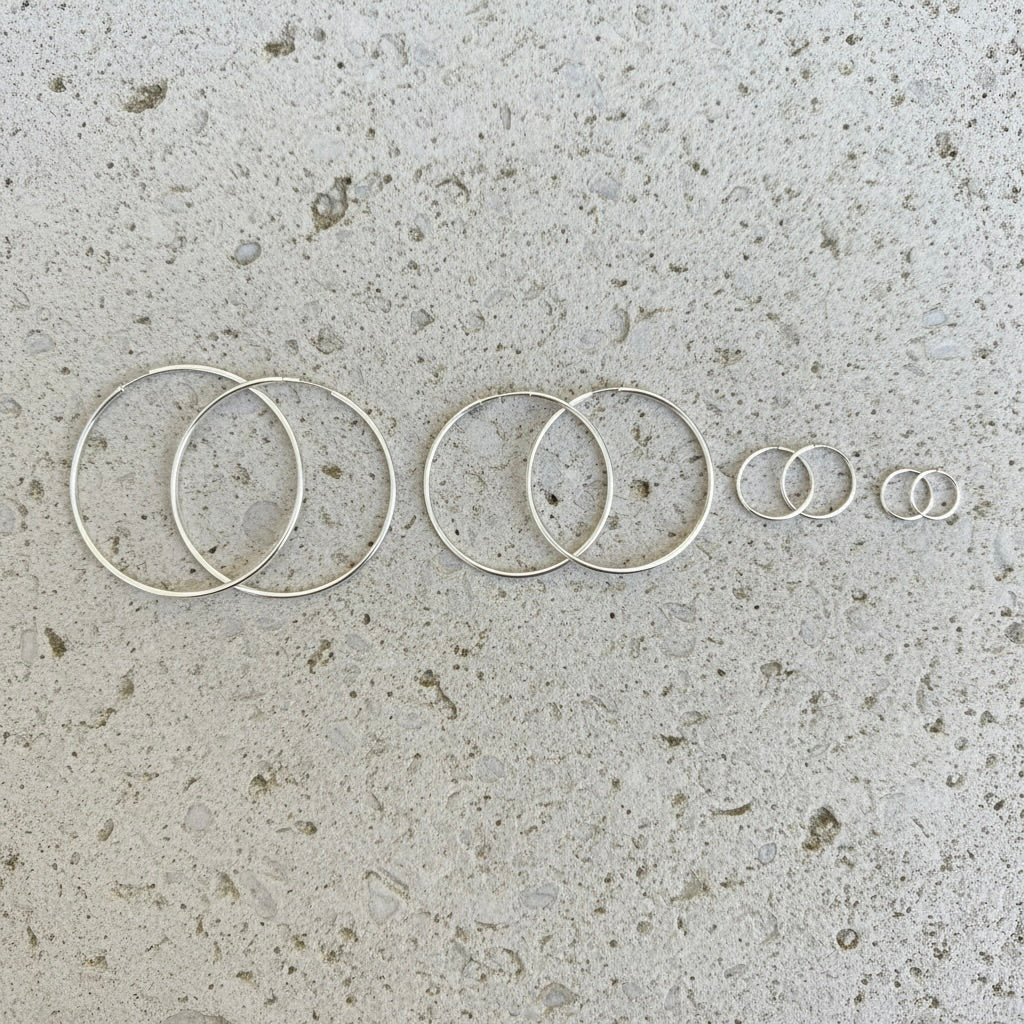 Sterling Silver 925 Hoop Earrings "Simplicity"