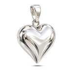 Sterling Silver 925 Puff Heart Pendant "Bubble"