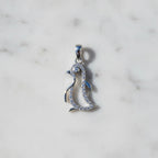 Sterling Silver 925 Penguin CZ Pendant "Galapagos"