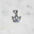 Sterling Silver 925 Royal Crown CZ Pendant "Tiara"