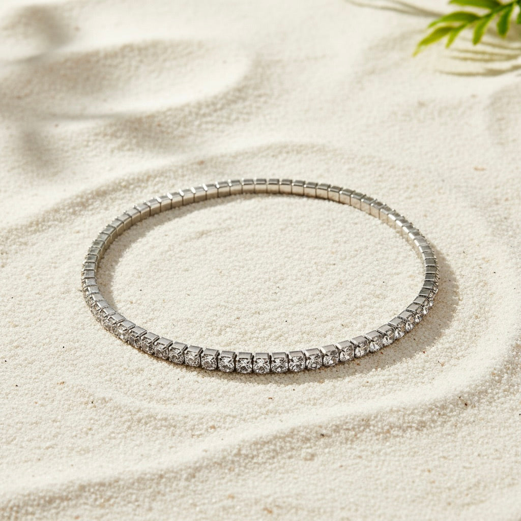 Sterling Silver 925 Tennis CZ Bracelet "Casta"