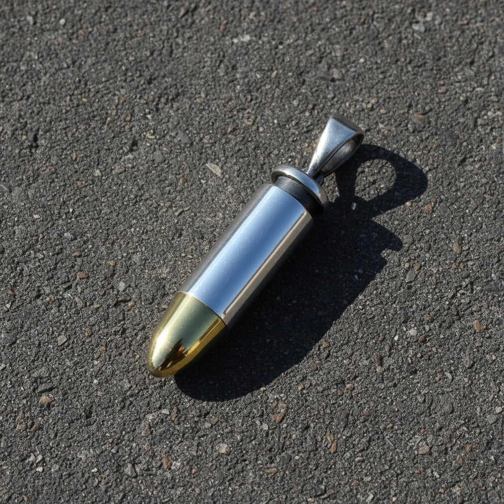 Sterling Silver 925 Bullet Pendant "Nod"