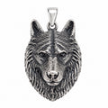 Sterling Silver 925 Wolf Head Pendant "Stark"