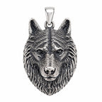 Sterling Silver 925 Wolf Head Pendant "Stark"