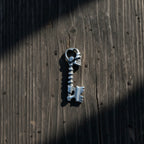 Sterling Silver 925 Skull Key Biker Pendant "Arkan"